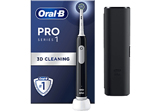 ORAL-B 80714501 Pro Series 1 Elektromos fogkefe, fekete, 1 db fogkefefej, 1 db utazótok