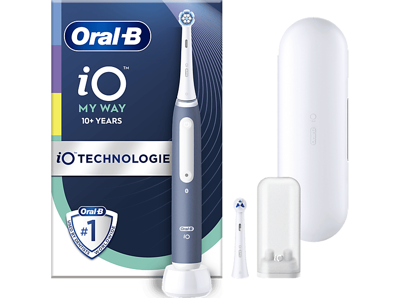 ORAL-B 80724403 iO MyWay Elektromos fogkefe, 1 db óceánkék markolat, 2 fogkefefej, tok