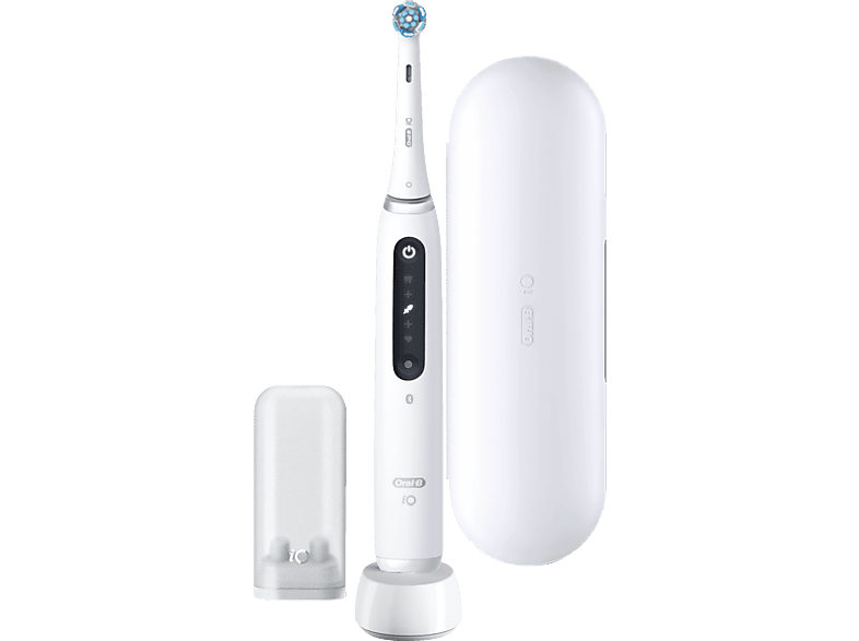 ORAL-B 80364078 iO5 Elektromos fogkefe, fehér, 1 db fogkefefej, utazótok