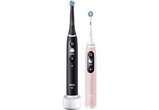 ORAL-B 80363126 iO6 Duo Elektromos fogkefék mágneses iO technológiával, fekete/rózsaszín