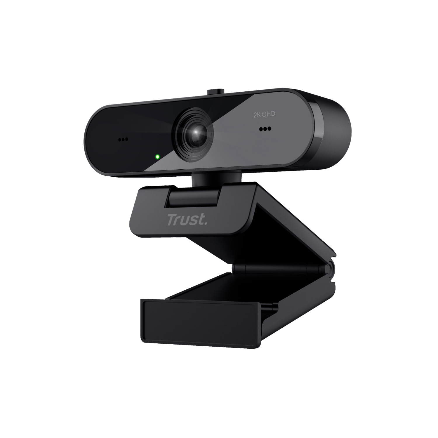 Trust Taxon Eco - Qhd 2k Webcam Zwart Dubbele Microfoon Privacyfilter Inclusief Statief Automatische Focus