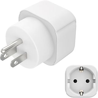 Adaptador enchufe - Hama EU-USA, Tipo B, Tipo C, 100 - 250 V, 15 A, Blanco