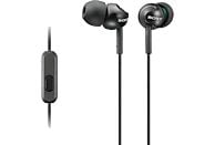 Auriculares de botón - Sony MDR-EX110APB.CE7, Con micrófono, 103dB, Especial Android, Jack 3.5mm, Negro