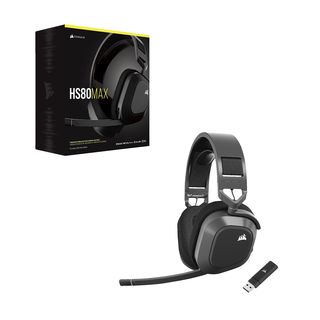 CORSAIR HS80 Max, Over-ear Gaming Headset Bluetooth Stahlgrau