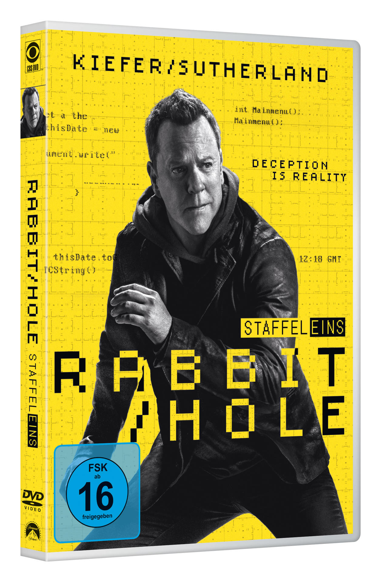DVD-Hülle mit Kiefer Sutherland und deutschem Text.