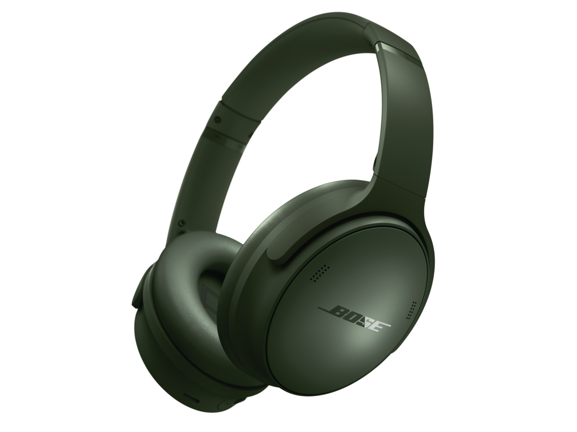 Grüne Over-Ear-Kopfhörer mit Bose-Logo auf den Ohrmuscheln.