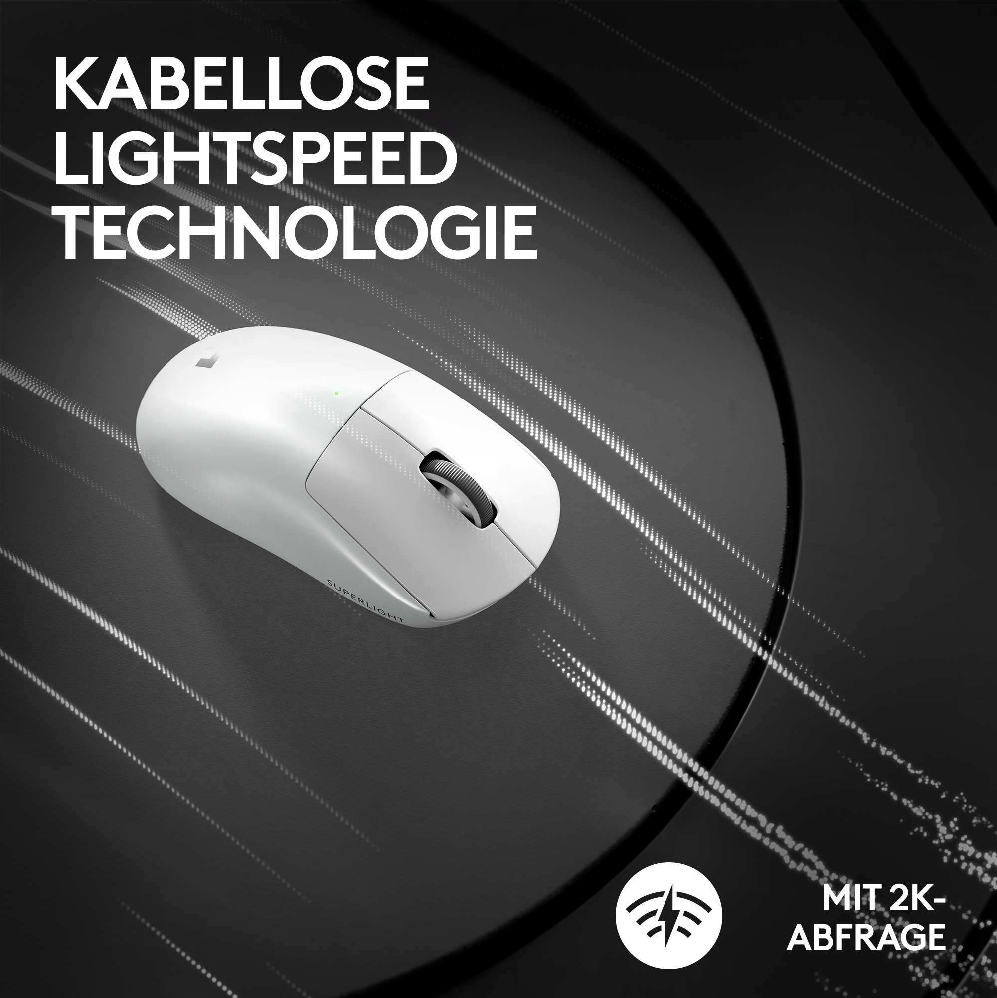 G mit Lightspeed Maus, 5 Tasten, kabellose 2 LOGITECH X Weiß Gaming Pro programmierbare Superlight
