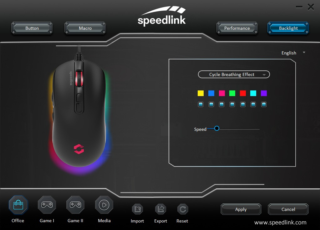 SPEEDLINK TAUROX Gaming Maus, Schwarz