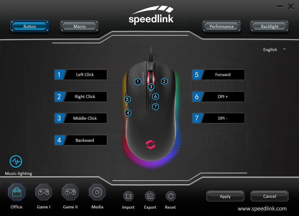 SPEEDLINK TAUROX Gaming Maus, Schwarz