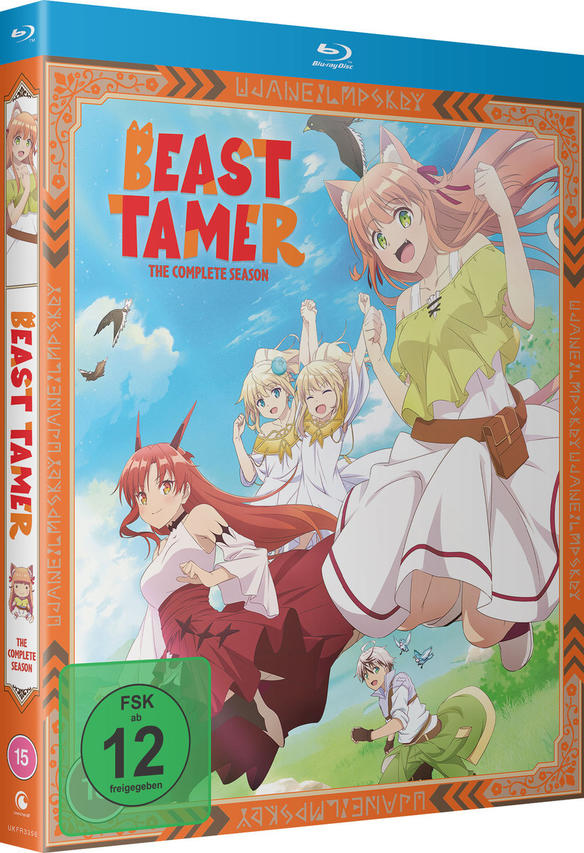 Beast Tamer Anime-Box-Set mit Charakteren auf dem Cover, lebendigen Farben und Blu-ray-Logo.