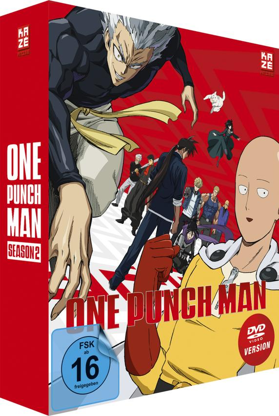One Punch Man Staffel 2 DVD-Box mit Charakteren.