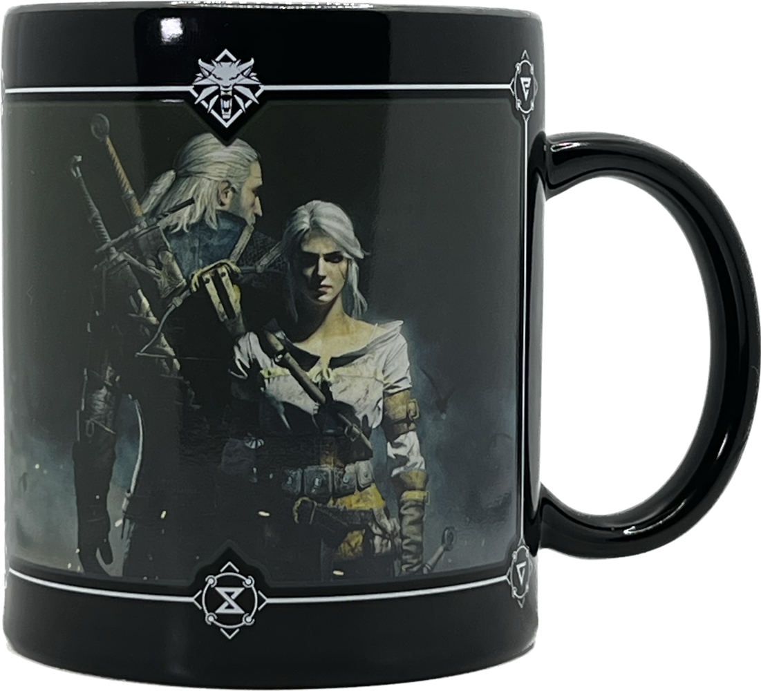 The Witcher 3 - Geralt & Ciri hőre változó bögre