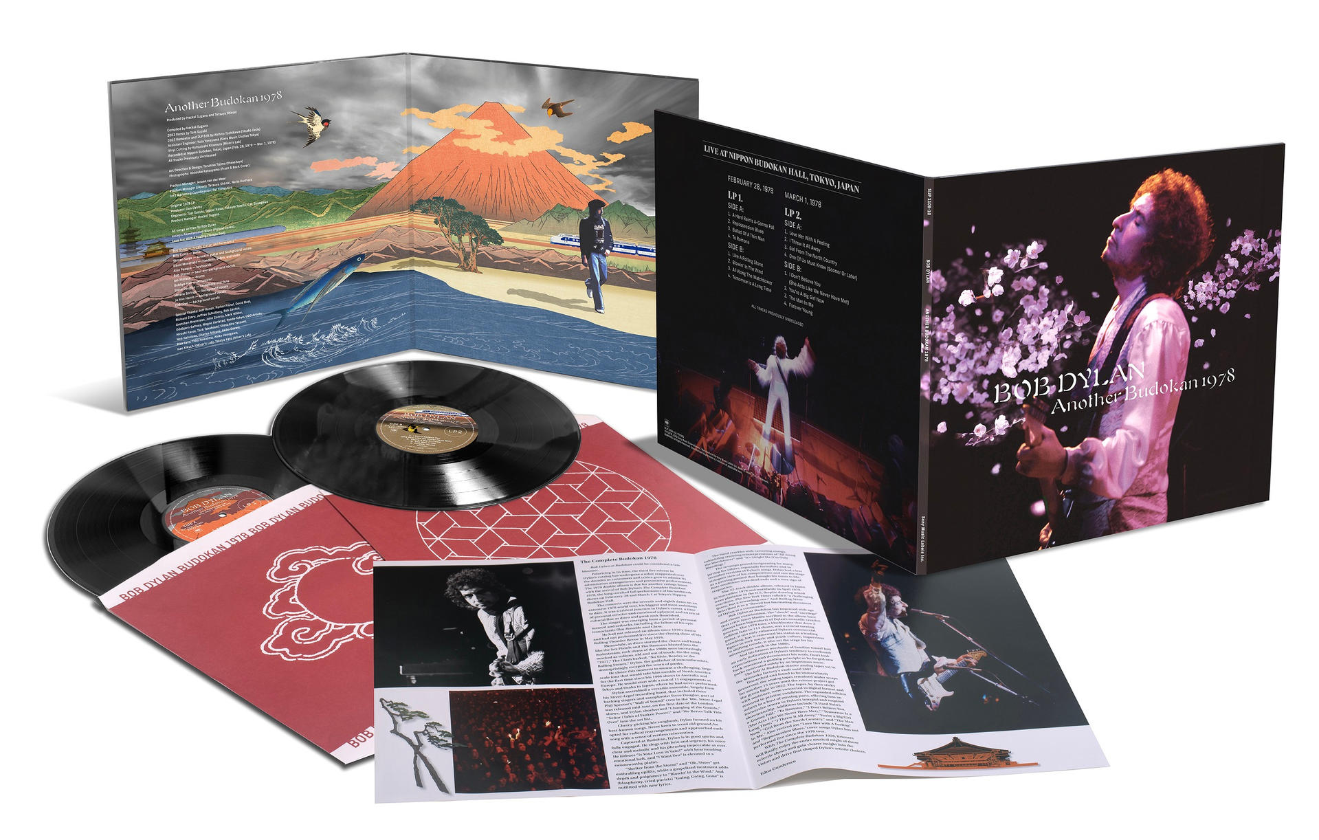 Vinylplatten-Set mit Albumcover und Foto eines Sängers.