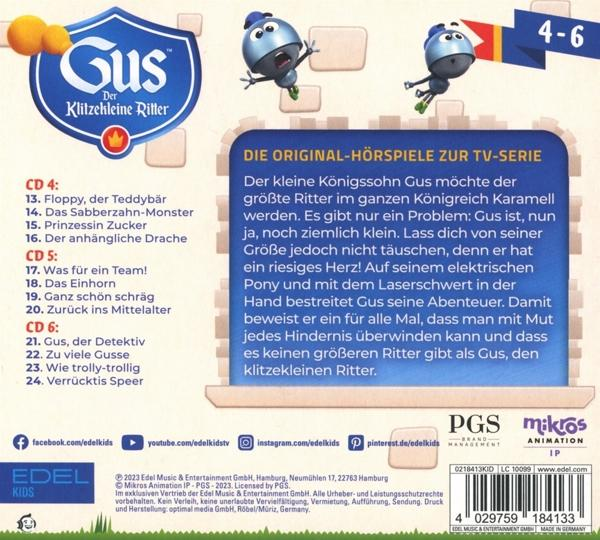 Gus-der Klitzekleine Ritter - Hörspiel-Box,Folge 4-6  - (CD)