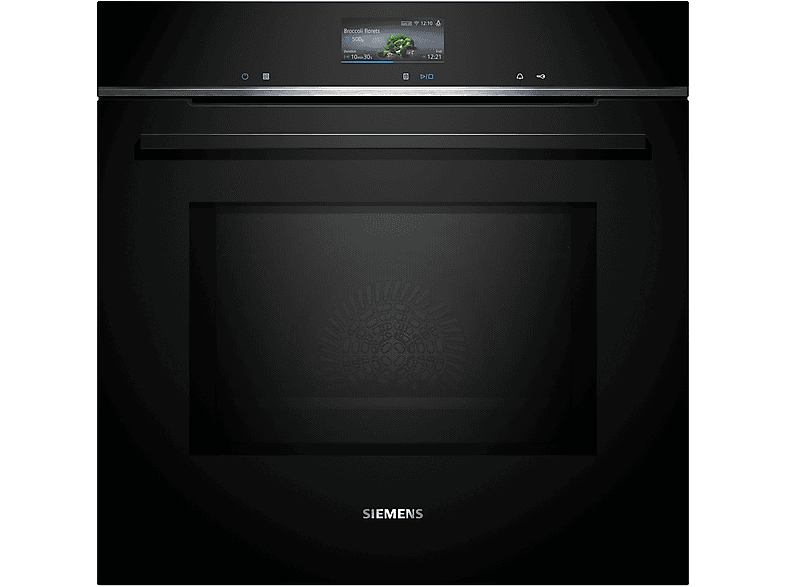 Siemens HM736GAB1 Backofen mit Mikrowellenfunktion, 60 x 60 cm ( Schwarz, 594 mm breit)
