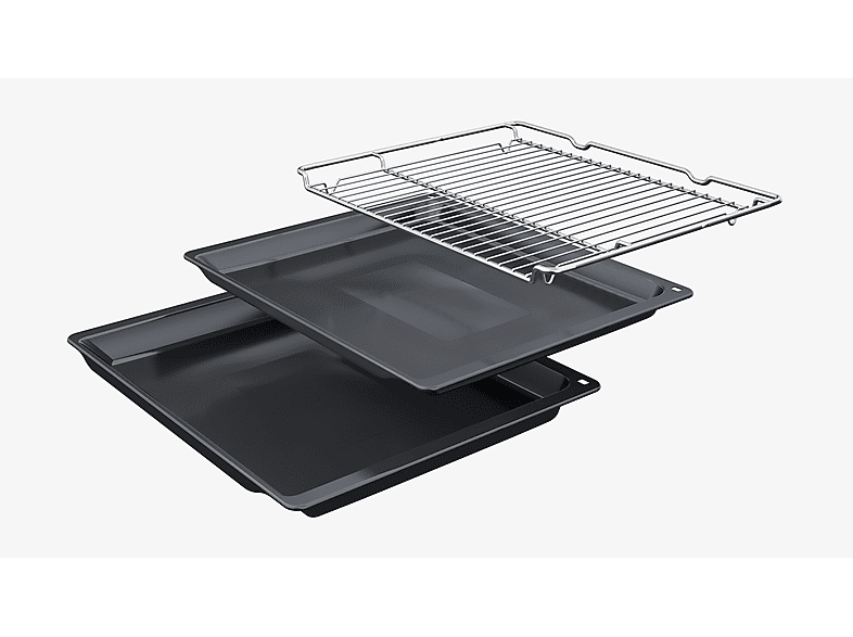 Siemens HM736GAB1 Backofen mit Mikrowellenfunktion, 60 x 60 cm ( Schwarz, 594 mm breit)