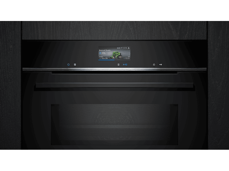 Siemens HM736GAB1 Backofen mit Mikrowellenfunktion, 60 x 60 cm ( Schwarz, 594 mm breit) — Foto 3 von 5
