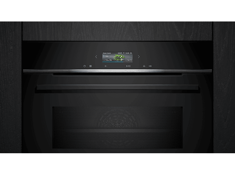 Siemens CM724G1B1 Kompaktbackofen mit Mikrowellenfunktion und Sprachsteuerung (45 l, Schwarz, 594 mm breit) — Foto 2 von 5