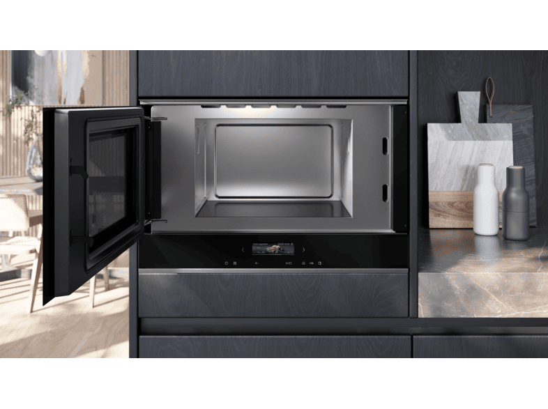 Siemens BF722L1B1 Mikrowelle (900 Watt, Einbaugerät, 21 l, Schwarz) — Foto 2 von 5