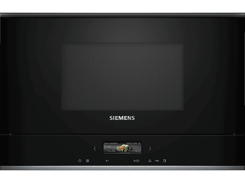 Siemens BF722L1B1 Mikrowelle (900 Watt, Einbaugerät, 21 l, Schwarz)
