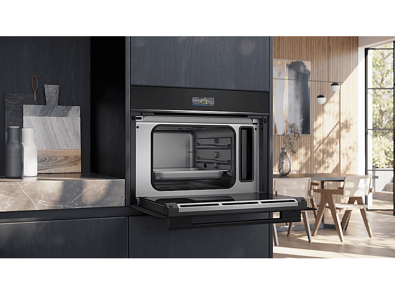 Siemens CD714GXB1 Dampfgarer 60x45cm, mit Backofenassistent, Sprachsteuerung, cookControl Plus, Schwarz; Dampf-Backofen — Foto 2 von 5