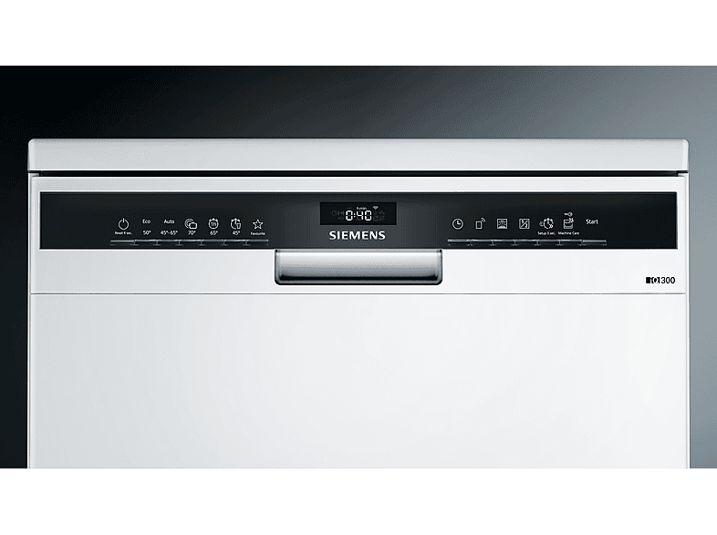 Siemens SN23EW03ME iQ300 Geschirrspüler (Standgerät, Besteckschublade, 600 mm breit, 42 dB(A), B, Weiß) — Foto 2 von 5