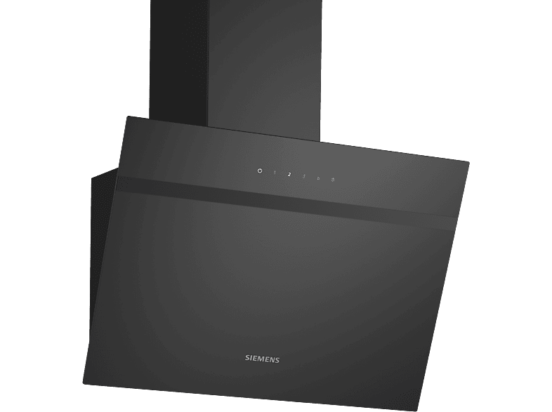 Siemens LC65KDK60 iQ100, Wandesse, klarglas schwarz bedruckt, Schwarz, Dunstabzugshaube (590 mm breit, 325 mm tief)