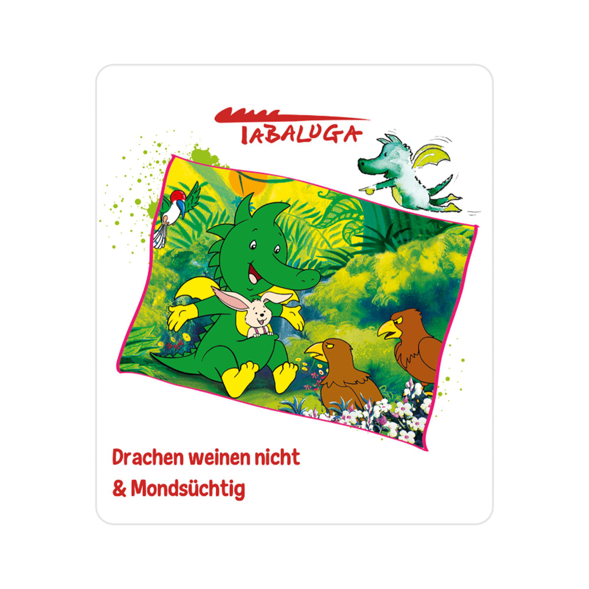 Buntes Bild eines Drachen und Freunde.