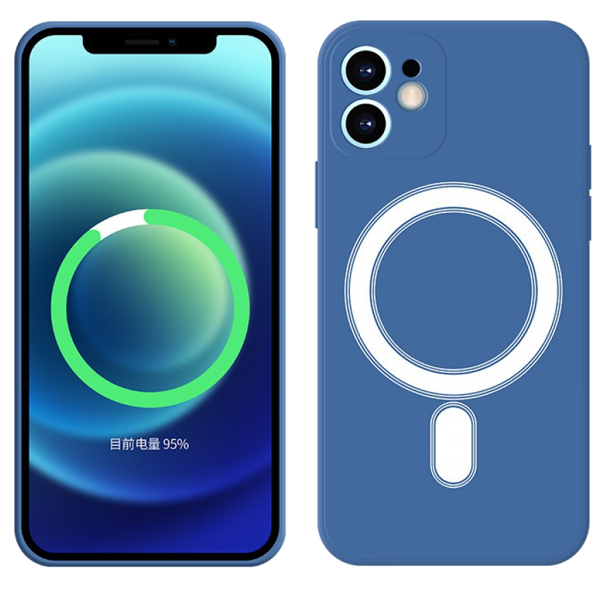 CASE AND PRO iPhone 15 Pro Max mágneses szilikon tok, kék (MAG-IPH15PM-BL)