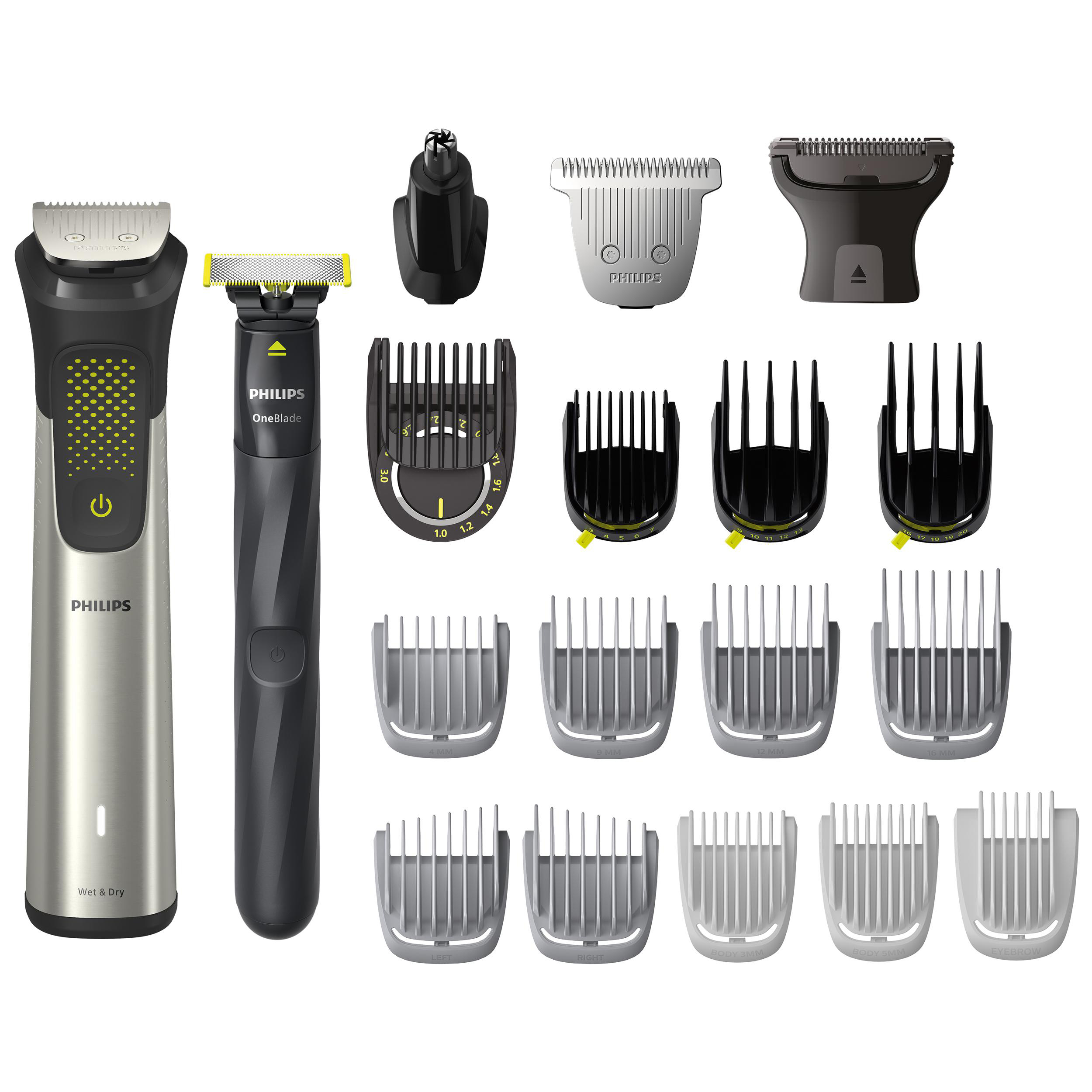 MG9555/15 PHILIPS 9000 Silber All-in-One Multigroomer, Serie