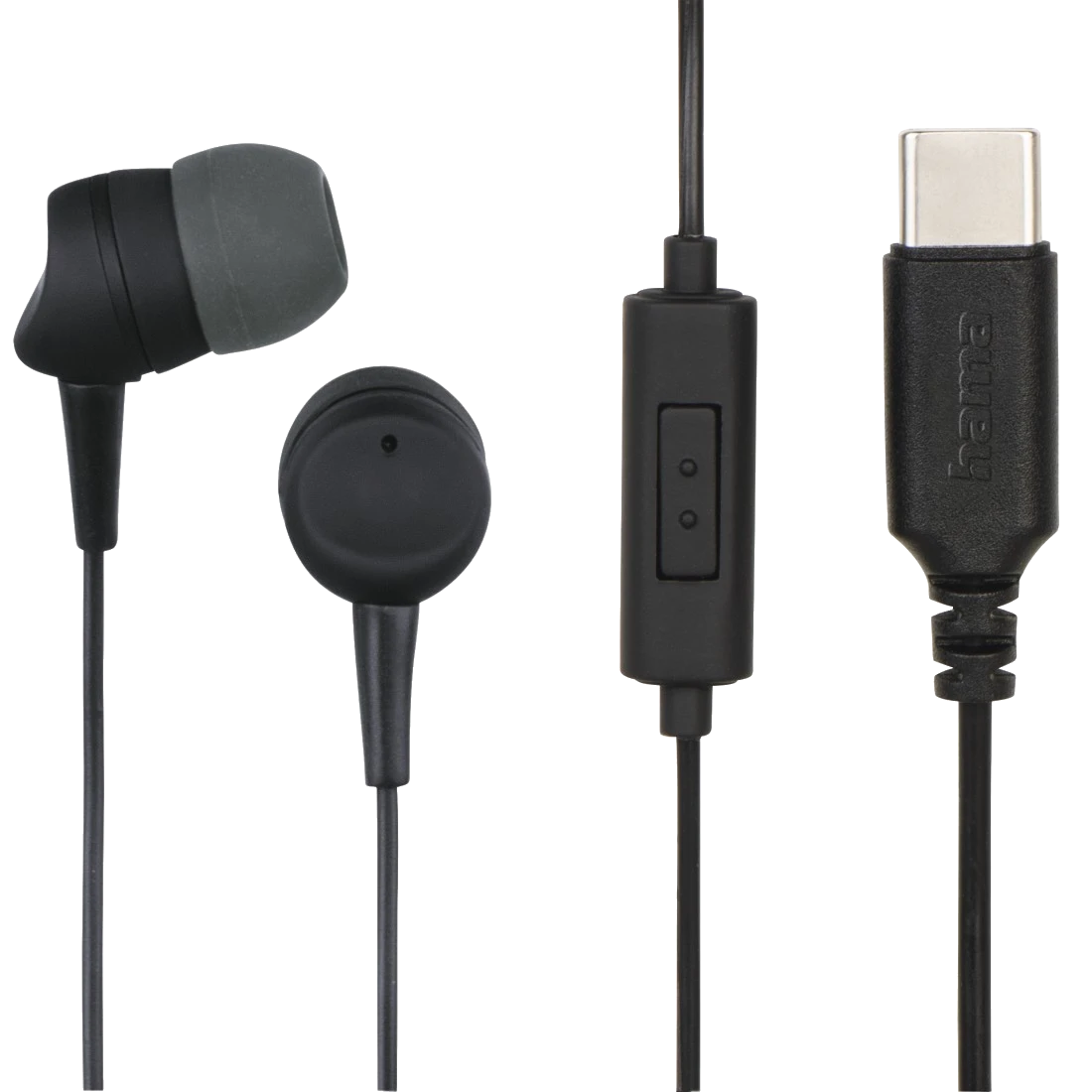 HAMA Basic4Phone fülhallgató, USB Type-C, fekete (184141)