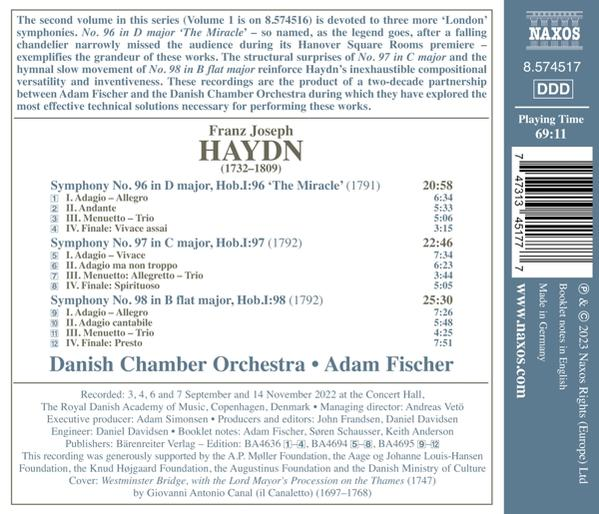 Adam/danish Chamber Orchestra/+ Fischer - Late Symphonies Vol.2  - (CD)