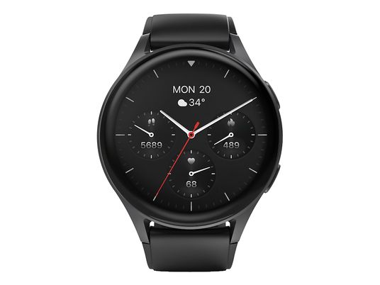 HAMA 8900 - Smartwatch (Armband Breite: 2.2 cm, Silikon, Dunkelgrau/Schwarz)