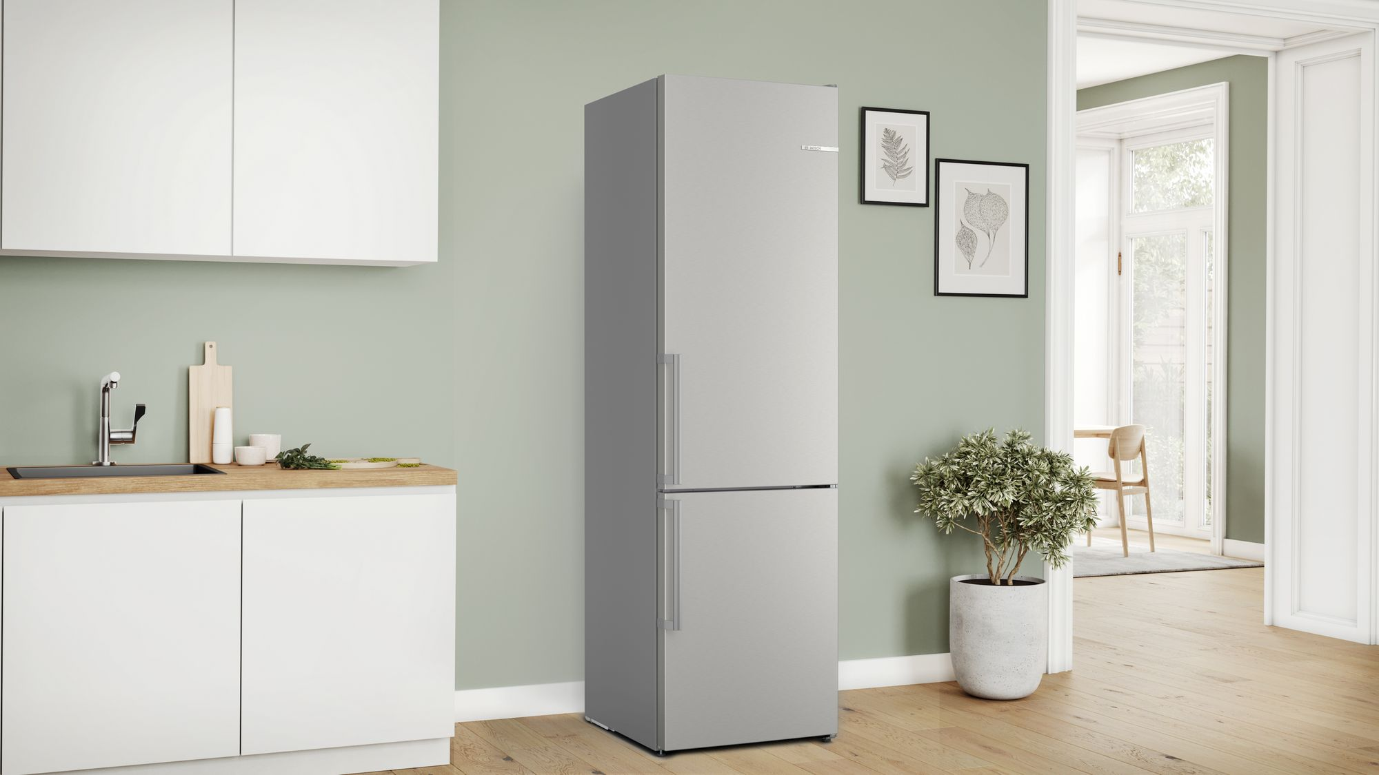 BOSCH KGN39AIAT Serie 6 Kühlgefrierkombination (A, 363 l, 2030 mm hoch, Inox-antifingerprint)