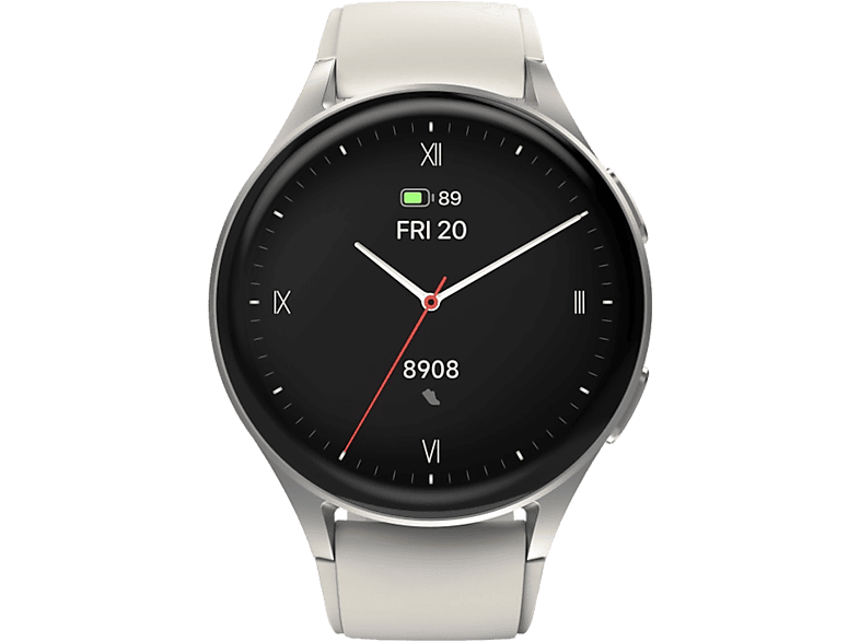 HAMA 8900 - Smartwatch (Armband Breite: 2.2 cm, Silikon, Silber/Beige)