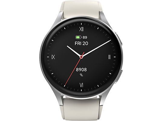 HAMA 8900 - Smartwatch (Armband Breite: 2.2 cm, Silikon, Silber/Beige)