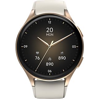 HAMA 8900 - Smartwatch (Larghezza cinturino: 2,2 cm, Silicone, Oro/beige)