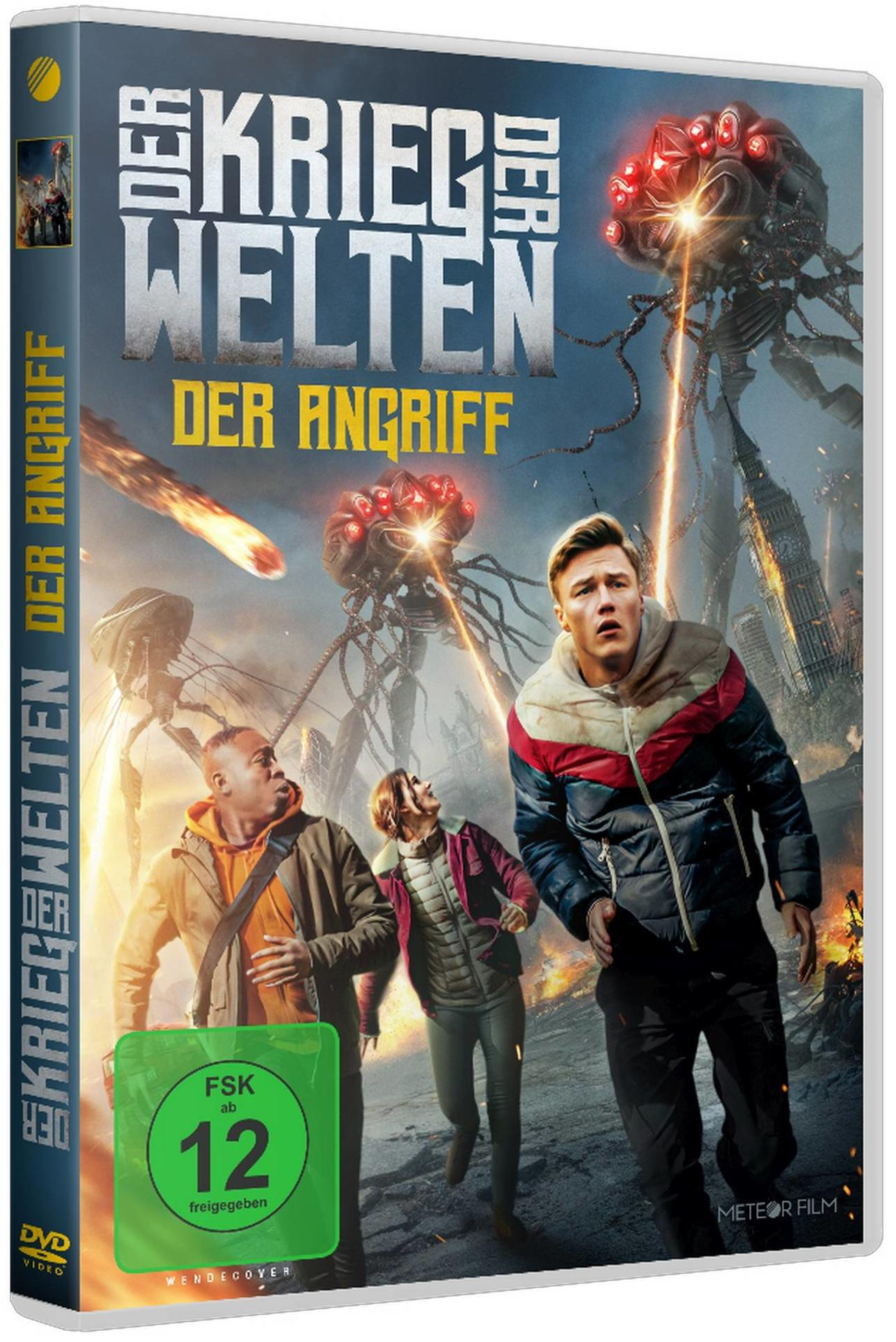 DVD-Hülle für 'Krieg der Welten: Der Angriff' zeigt eine Filmszene.