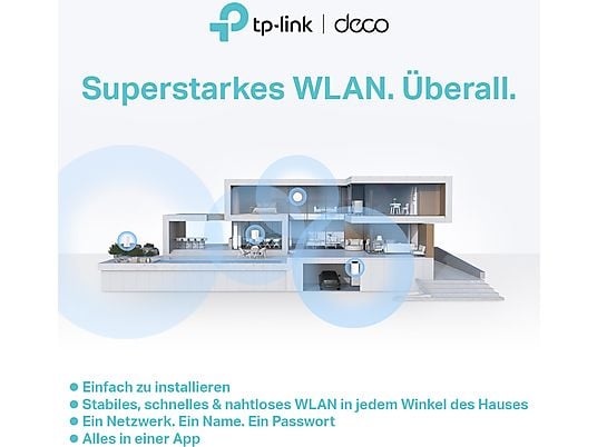 TP-LINK Deco E4 AC1200 - WLAN-Mesh-System (Weiss)