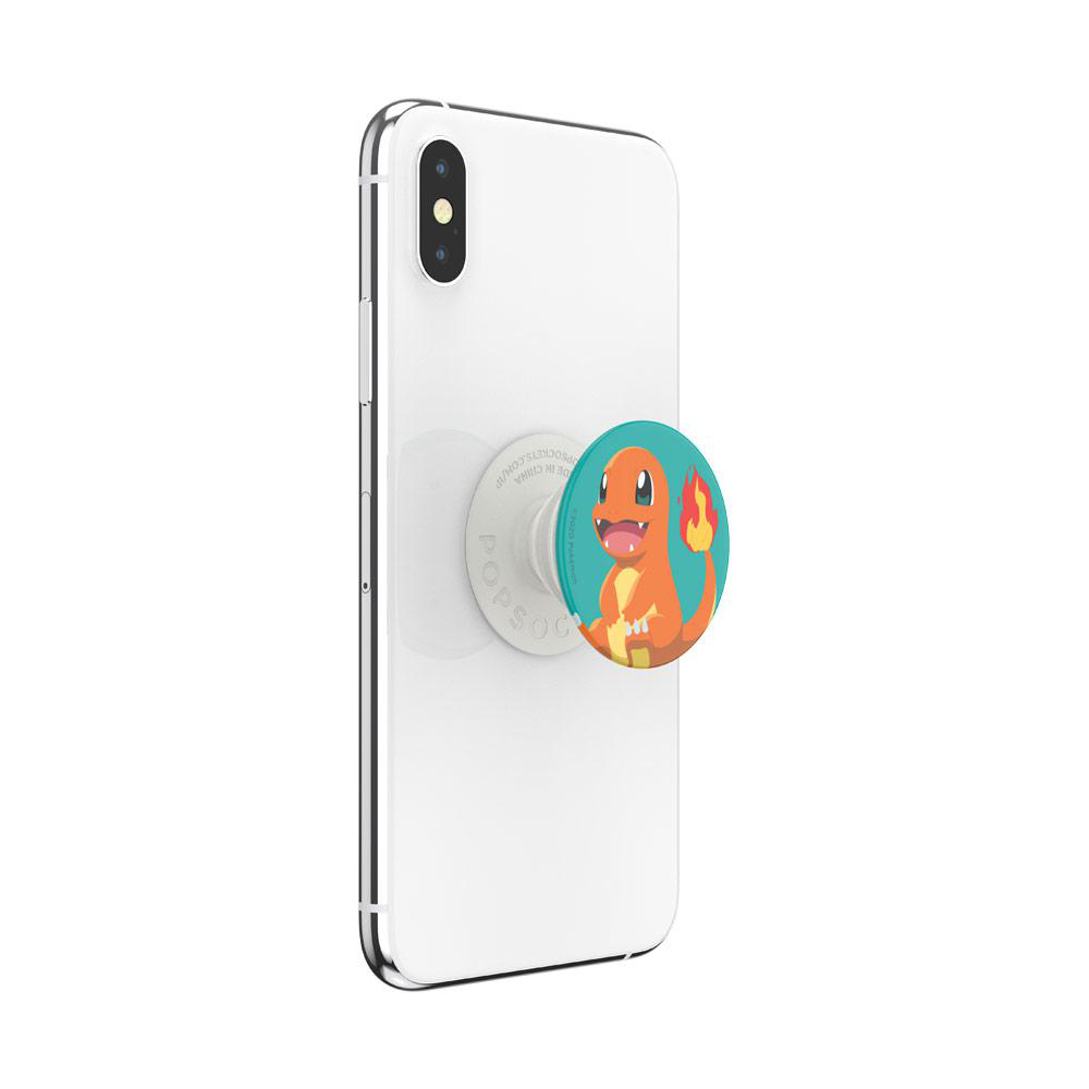 Weißes Telefon mit Charmander PopSocket.