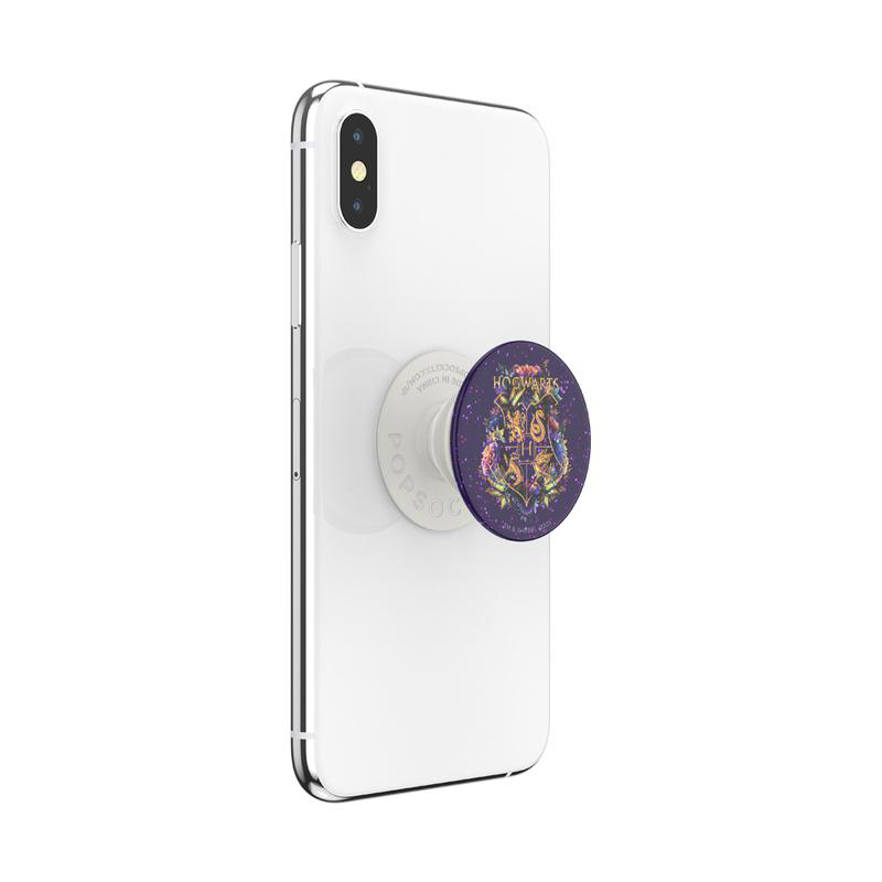 POPSOCKETS PopGrip Handyhalterung, Glitter Harry Potter Hogwarts Floral