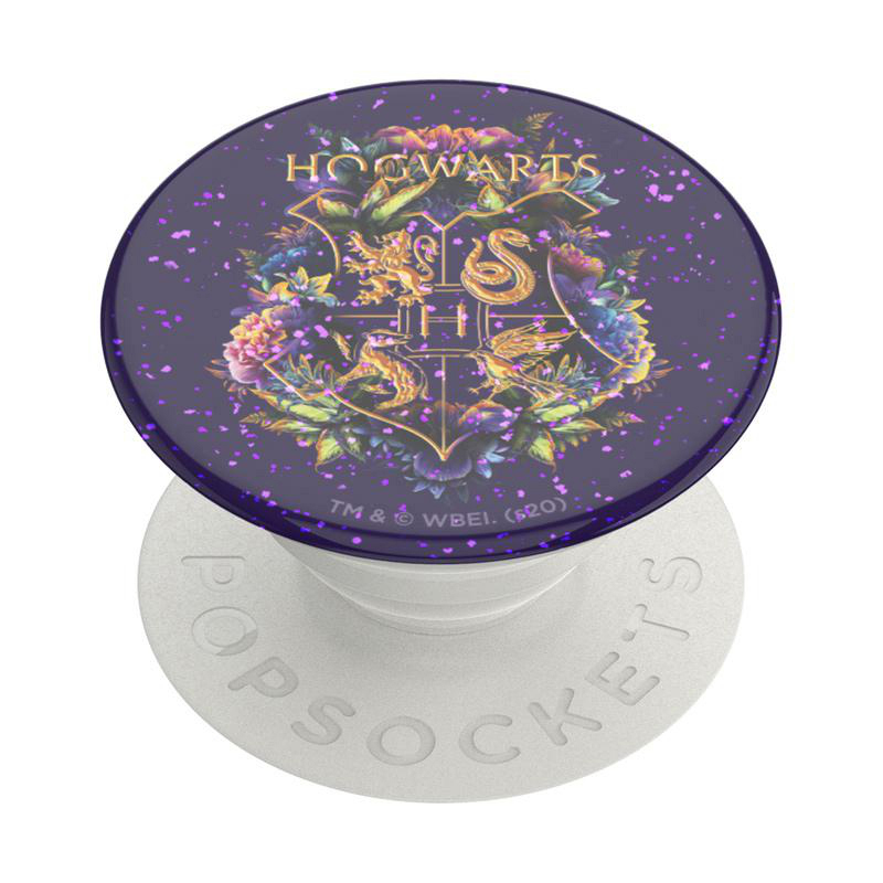 POPSOCKETS PopGrip Handyhalterung, Harry Potter Floral Hogwarts Glitter