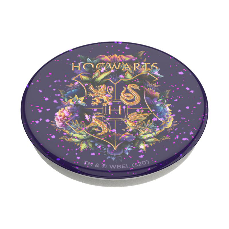 POPSOCKETS PopGrip Handyhalterung, Glitter Harry Potter Hogwarts Floral