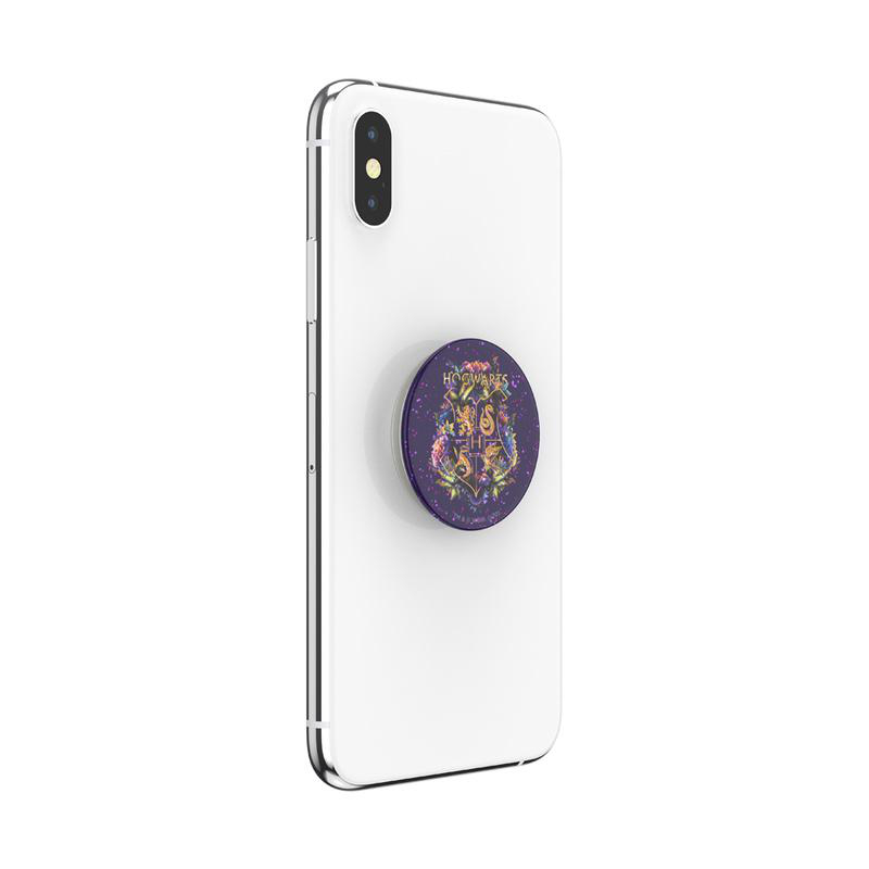 POPSOCKETS PopGrip Handyhalterung, Glitter Harry Potter Hogwarts Floral
