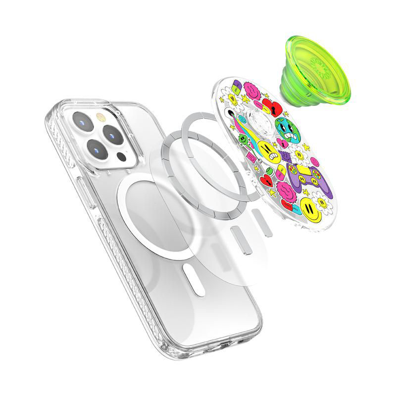 POPSOCKETS PopGrip für MagSafe Handyhalterung, Bright Psych