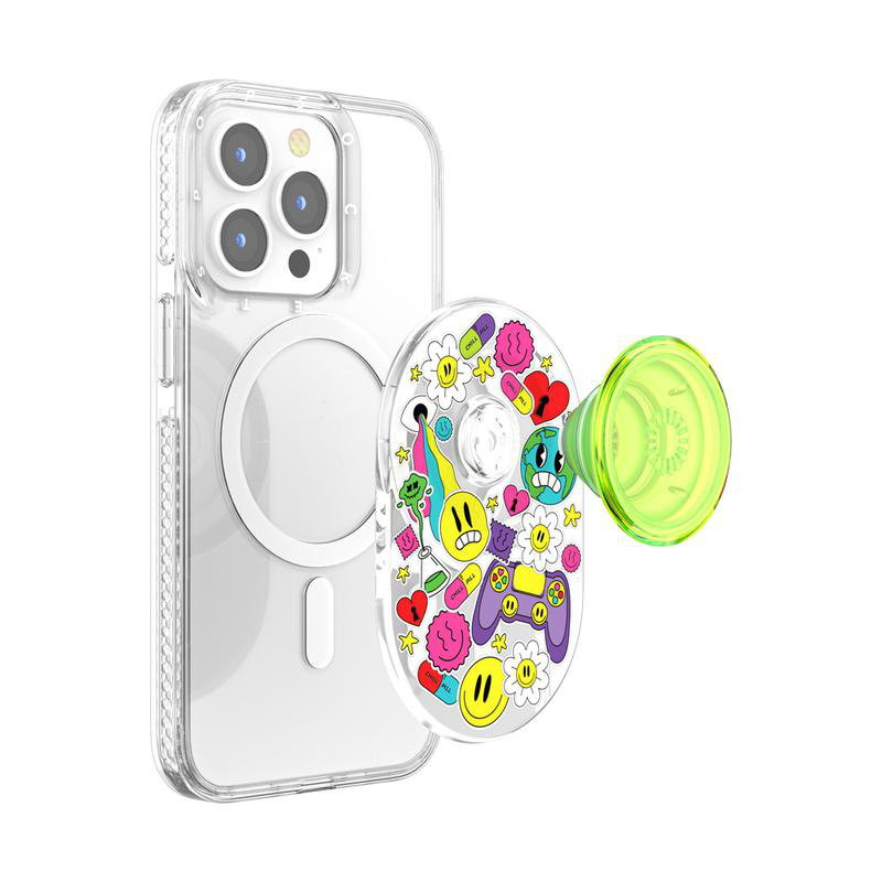 POPSOCKETS PopGrip für MagSafe Handyhalterung, Bright Psych