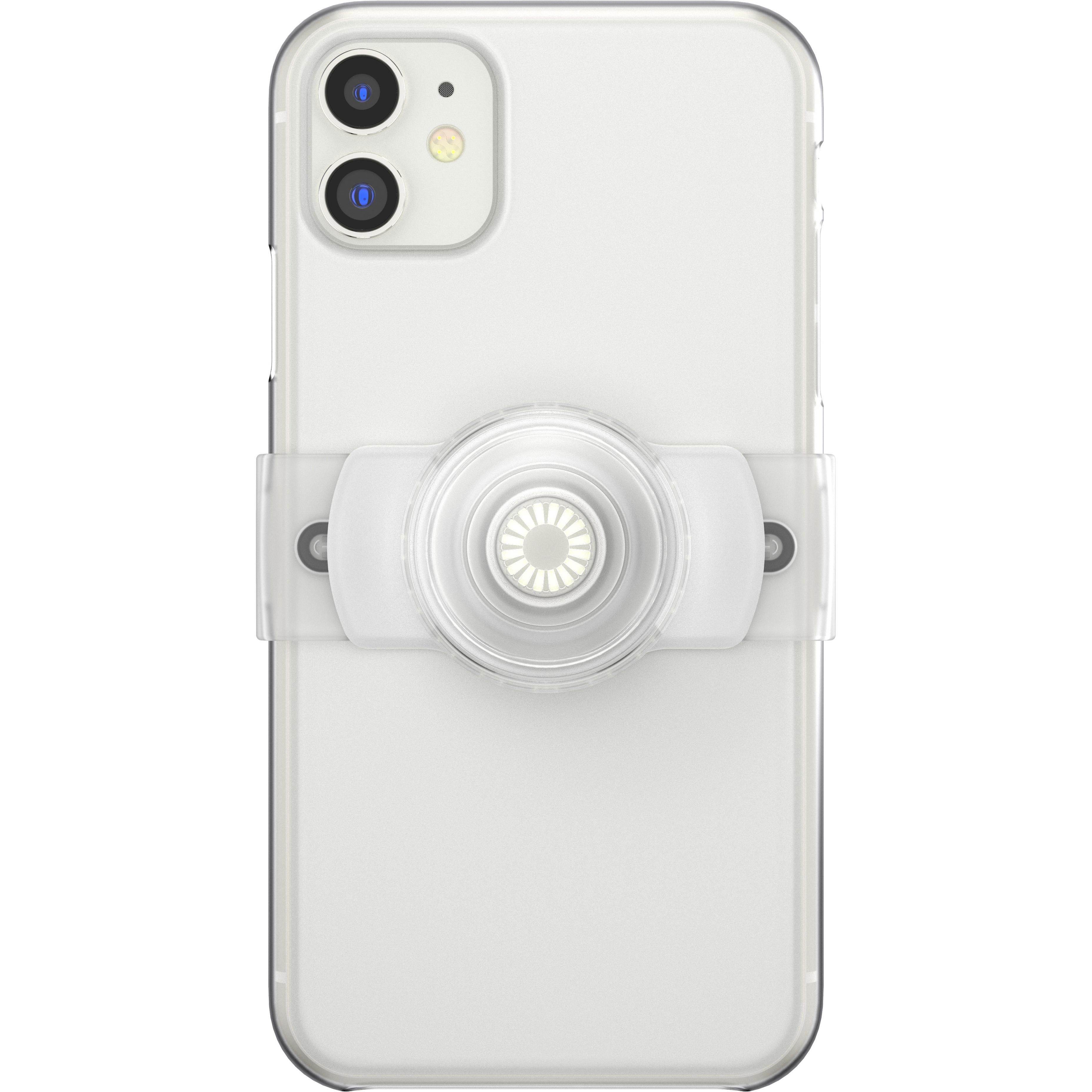 POPSOCKETS PopGrip Slide Stretch Handyhalterung, Clear On White