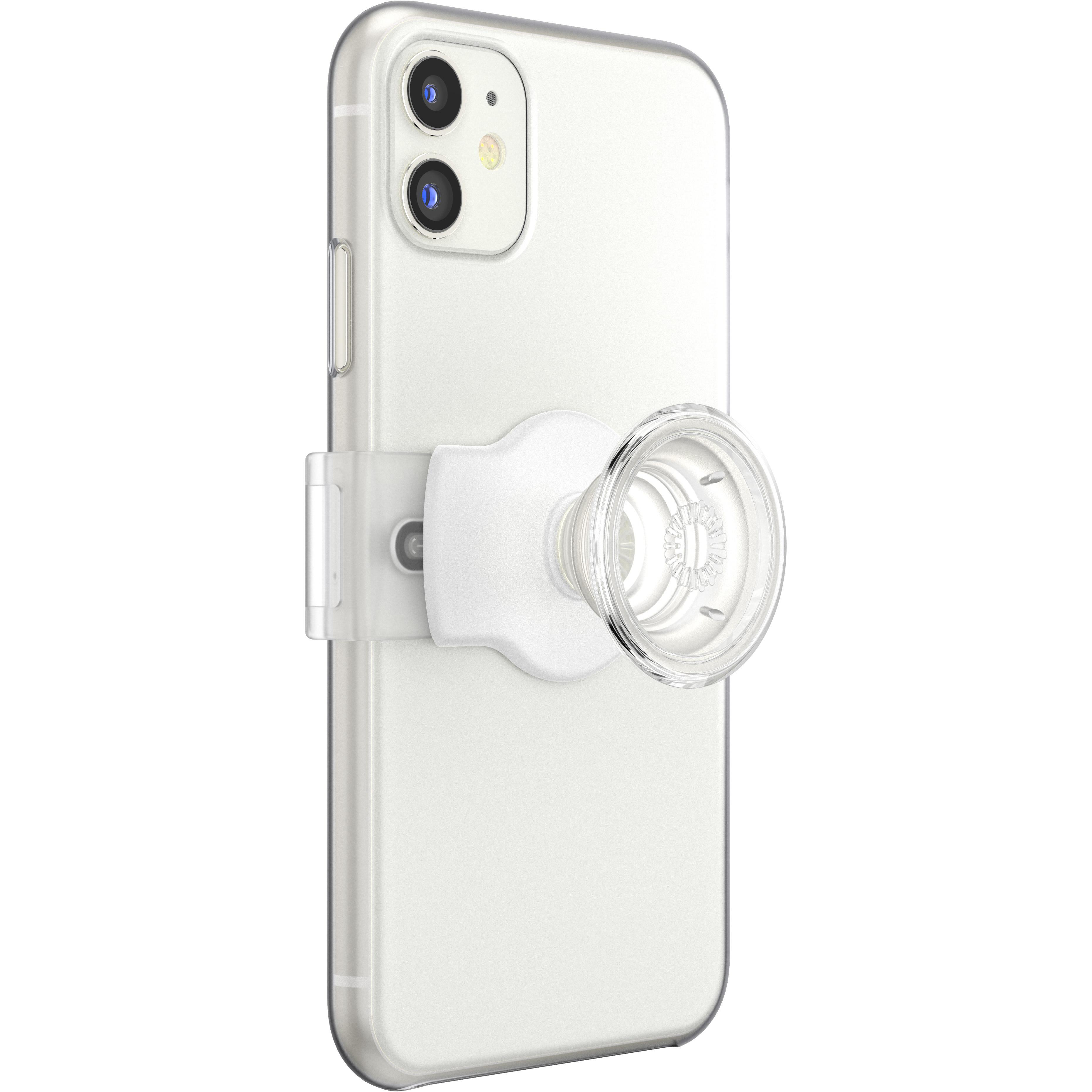 POPSOCKETS PopGrip Slide Stretch Handyhalterung, Clear On White