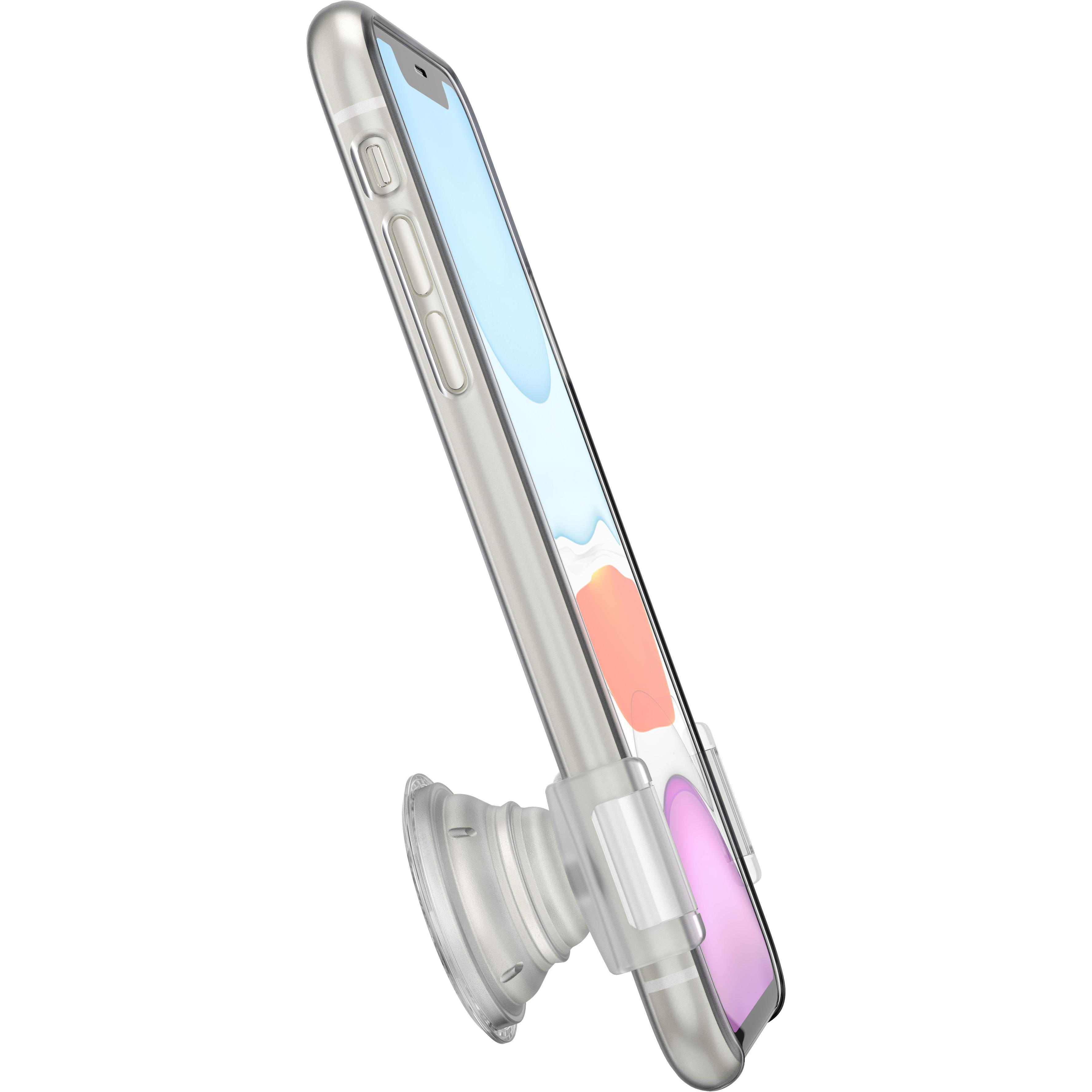 POPSOCKETS PopGrip Slide Stretch Handyhalterung, Clear On White