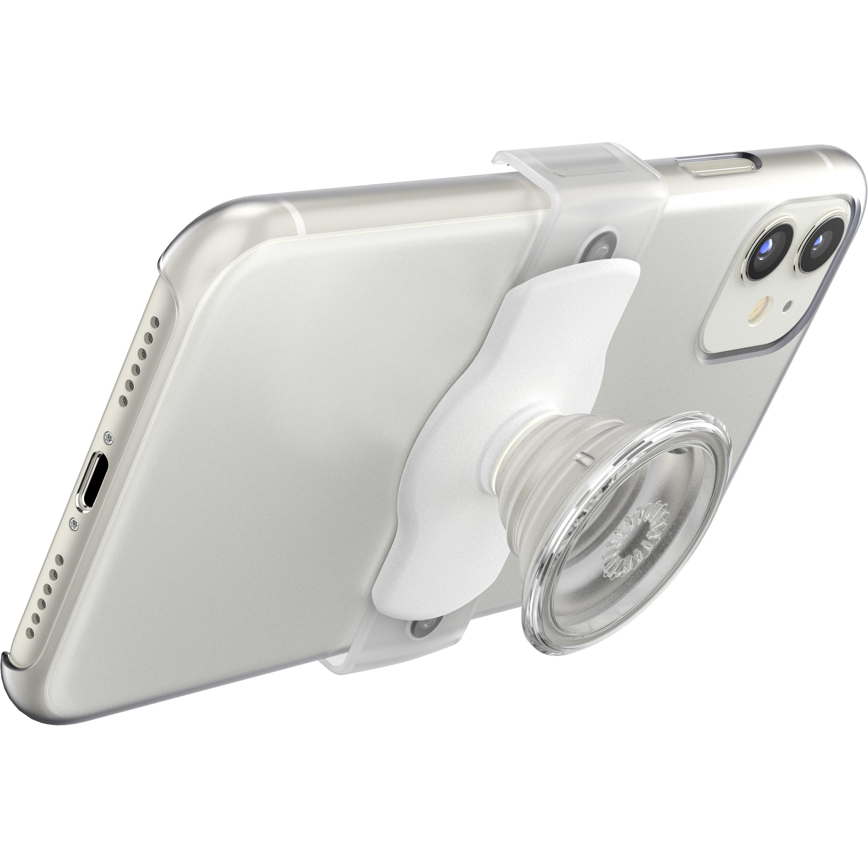 POPSOCKETS PopGrip Slide Stretch Handyhalterung, Clear On White